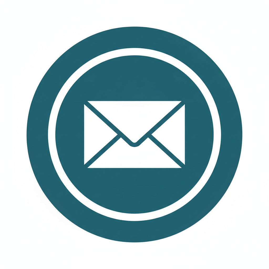 Teal email icon
